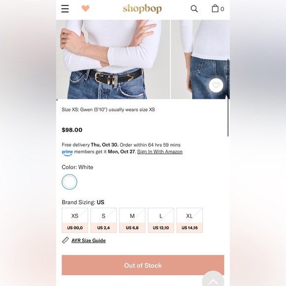 AYR The Open Ended Tee Classic White Long Sleeve Cotton T-Shirt Size XL - Picture 6 of 6